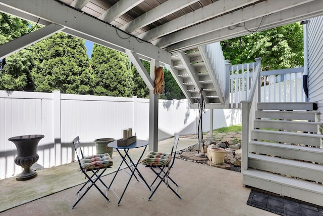 8310 E Bull Pine Ln, Spokane, WA 99217 - view of patio featuring stairs