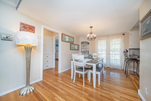 5224 N Post St, Spokane, WA 99204 - dining area featuring light wood-type flooring and a chandelier