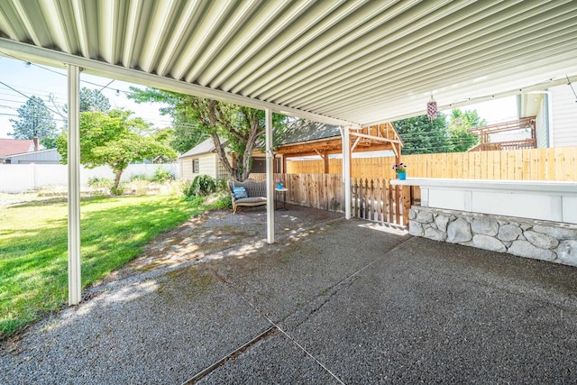5224 N Post St, Spokane, WA 99204 - fenced backyard with a patio area