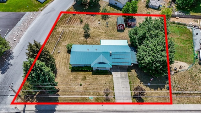 1401 W 1st St, Newport, WA 99156 - view from above of property featuring property parcel outlined