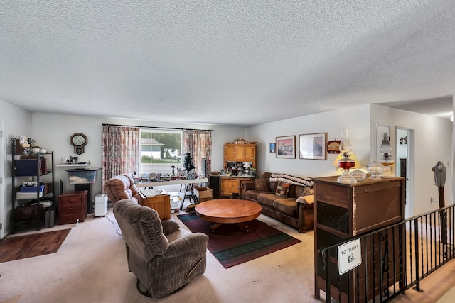 1401 W 1st St, Newport, WA 99156 - living room featuring a textured ceiling