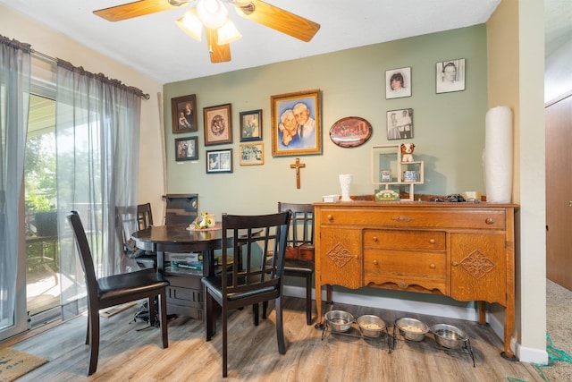 4110 E Ermina Ave, Spokane, WA 99217 - dining room featuring wood finished floors and ceiling fan