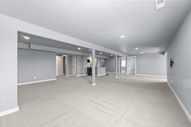 7014 E Columbia Dr, Spokane, WA 99217 - finished below grade area with light carpet and recessed lighting