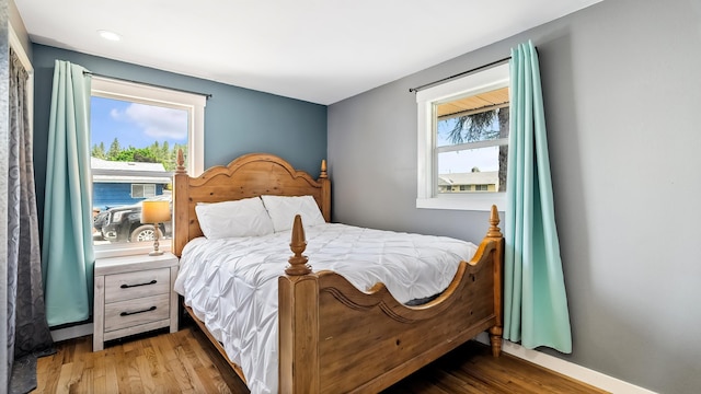6121 N Belt St, Spokane, WA 99205 - bedroom featuring wood finished floors and baseboards