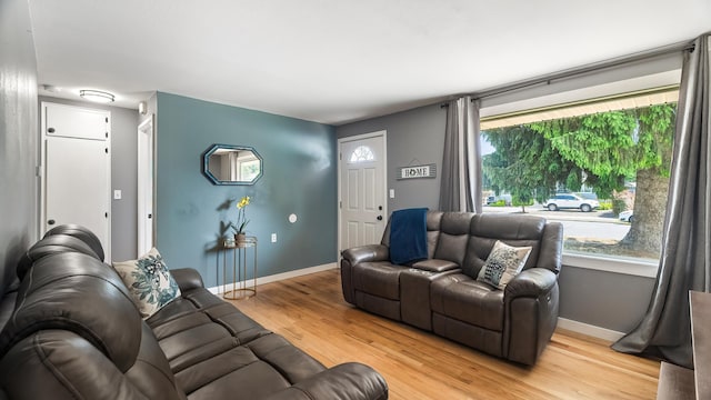 6121 N Belt St, Spokane, WA 99205 - living room with light wood-style flooring and baseboards