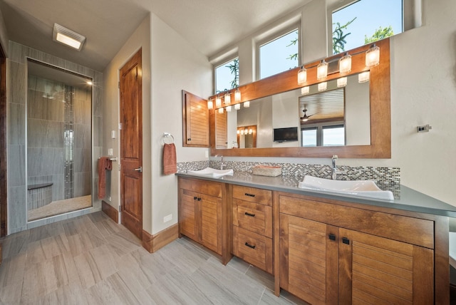 14210 N Wandermere Estates Ln, Spokane, WA 99208 - full bath featuring double vanity and a stall shower