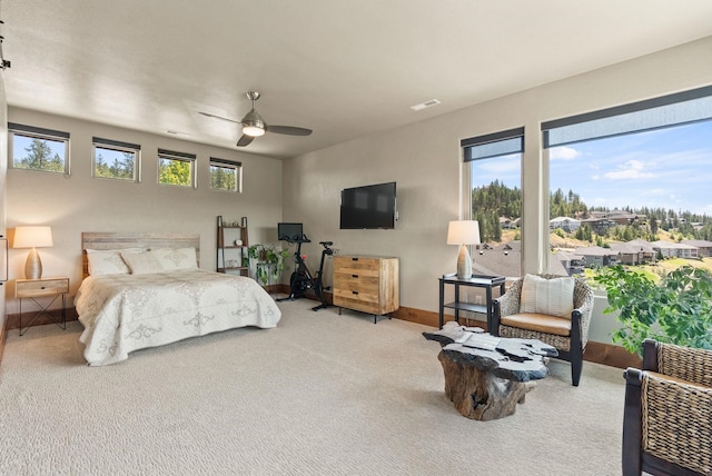 14210 N Wandermere Estates Ln, Spokane, WA 99208 - bedroom with carpet and a ceiling fan