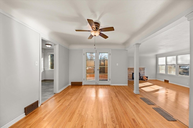 2828 S Arthur St, Spokane, WA 99203 - unfurnished room with french doors, plenty of natural light, and ceiling fan