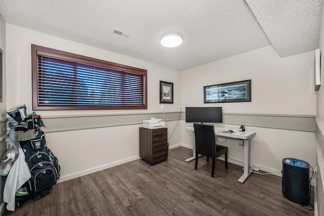 11912 N Atlantic St, Spokane, WA 99218 - office area with wood finished floors and a textured ceiling