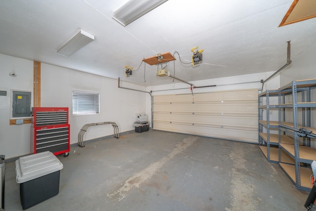 11912 N Atlantic St, Spokane, WA 99218 - garage featuring electric panel and a garage door opener