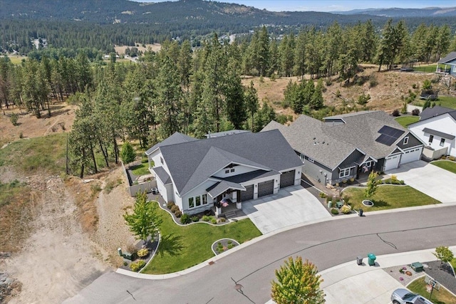 12918 E San Juan Ln, Spokane, WA 99206 - view from above of property featuring a forest and mountains