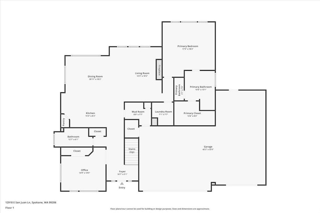 12918 E San Juan Ln, Spokane, WA 99206 - view of home floor plan