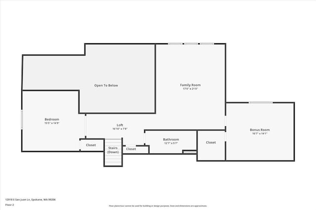 12918 E San Juan Ln, Spokane, WA 99206 - view of floor plan / room layout