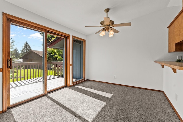 3707 S Alder Ct, Spokane, WA 99223 - unfurnished dining area featuring carpet and a ceiling fan