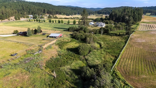 17207 N Mt Spokane Park Dr, Mead, WA 99021 - aerial view of property and surrounding area featuring rural landscape and a heavily wooded area
