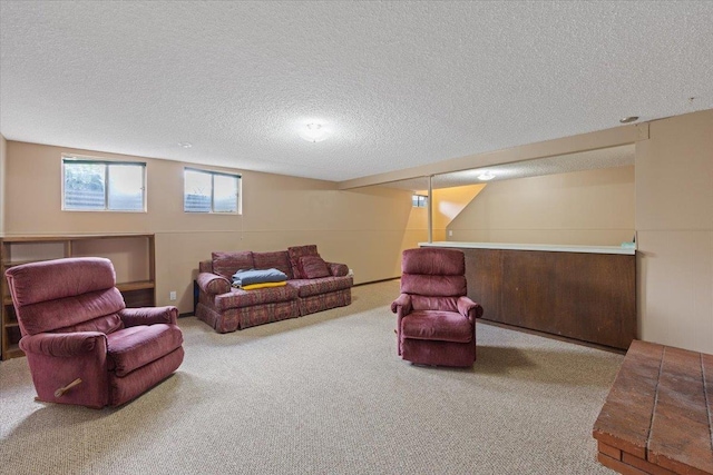 2515 E 38th Ave, Spokane, WA 99223 - living room with a textured ceiling and carpet flooring