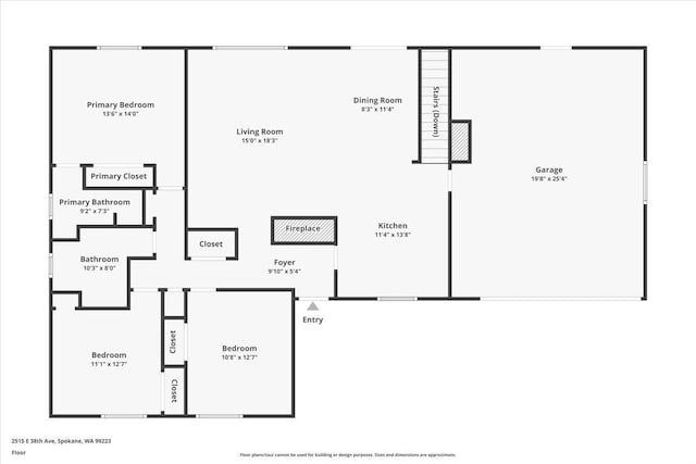 2515 E 38th Ave, Spokane, WA 99223 - view of floor plan / room layout