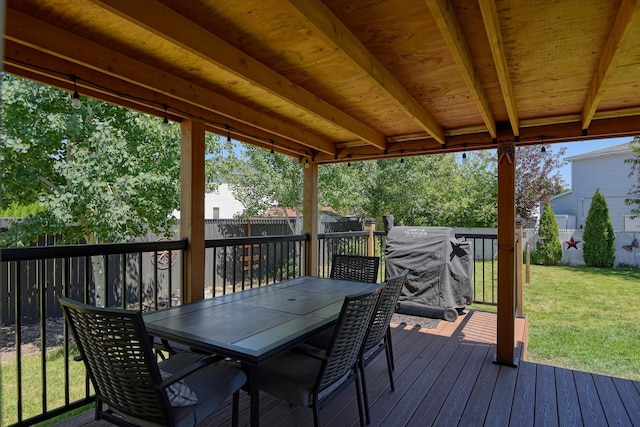 4318 N Upland Ct, Spokane Valley, WA 99216 - deck featuring a fenced backyard and outdoor dining area