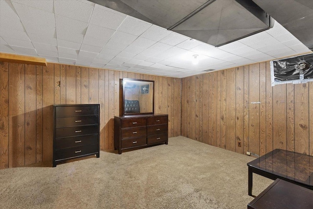 34 E Euclid Ave, Spokane, WA 99207 - finished below grade area with carpet and wooden walls
