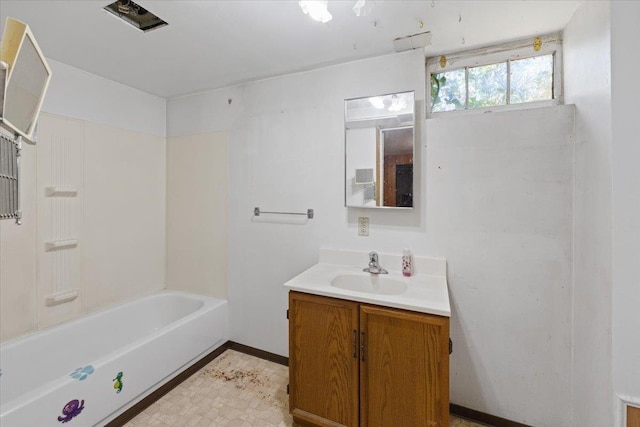 34 E Euclid Ave, Spokane, WA 99207 - bathroom with vanity and baseboards
