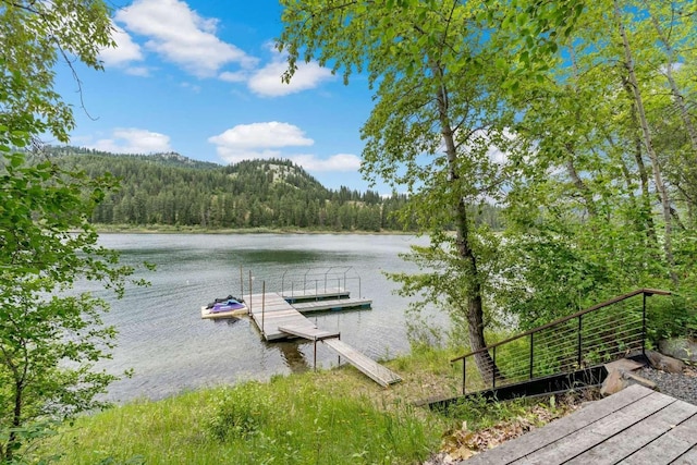 201 Dilling Ln, Cusick, WA 99119 - dock with a forest view and a water view