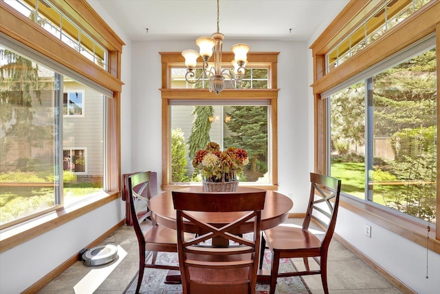 11425 N Lloyd Charles Ln, Spokane, WA 99218 - dining area with plenty of natural light and a chandelier