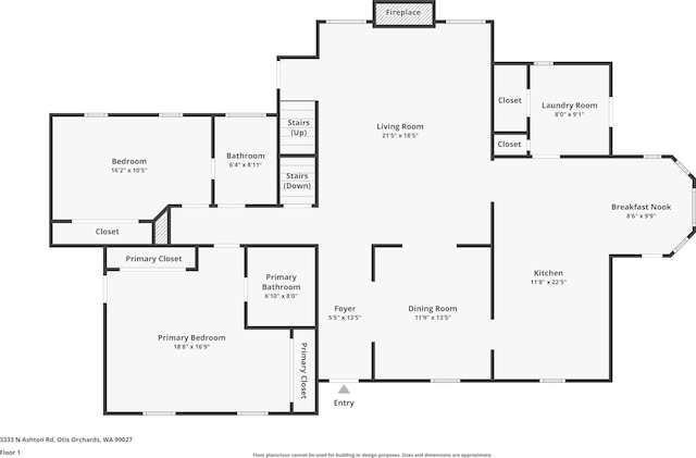3333 N Ashton Rd, Otis Orchards, WA 99027 - view of property floor plan