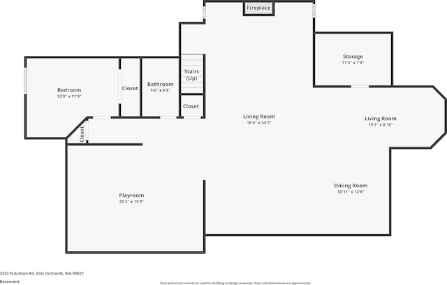 3333 N Ashton Rd, Otis Orchards, WA 99027 - view of room layout