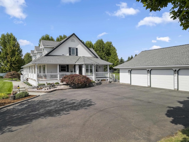 3333 N Ashton Rd, Otis Orchards, WA 99027 - farmhouse-style home with a porch and a shingled roof