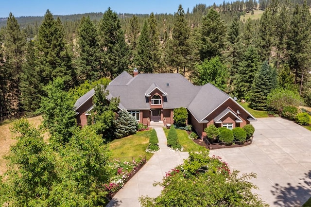 1807 E Pinegate Ln, Spokane, WA 99224 - aerial view of property and surrounding area featuring a heavily wooded area