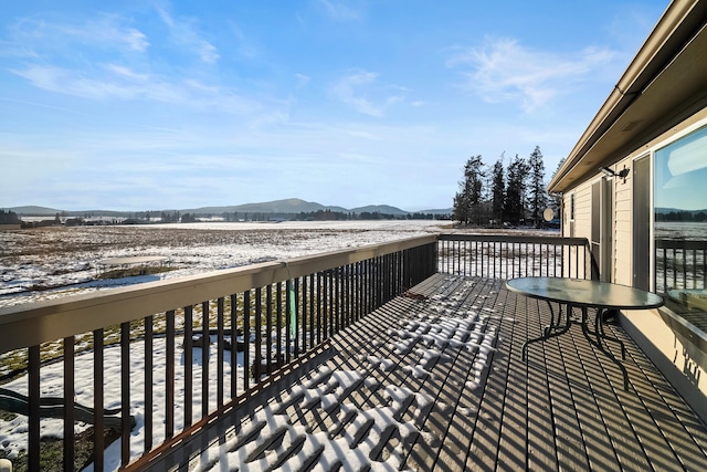 8715 W Antler Rd, Deer Park, WA 99006 - snow covered deck with a mountain view