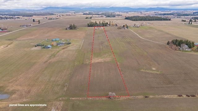 8715 W Antler Rd, Deer Park, WA 99006 - view of rural area featuring mountains and property parcel outlined