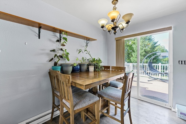 15217 E 15th Ave, Spokane Valley, WA 99037 - dining space featuring a chandelier and light wood-style floors
