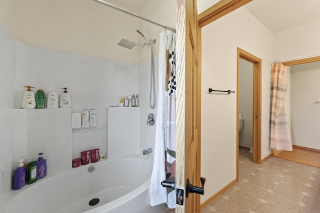 20902 S Ritchey Rd, Spokane, WA 99004 - bathroom with toilet and shower / bath combo with shower curtain