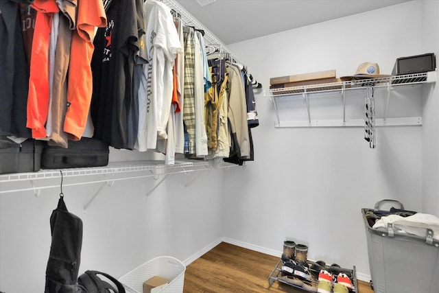 10521 W Salmonberry Rd, Cheney, WA 99004 - walk in closet featuring wood finished floors