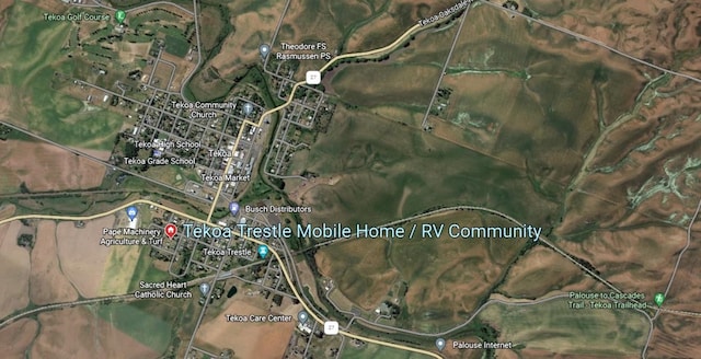 aerial map of property and surrounding area
