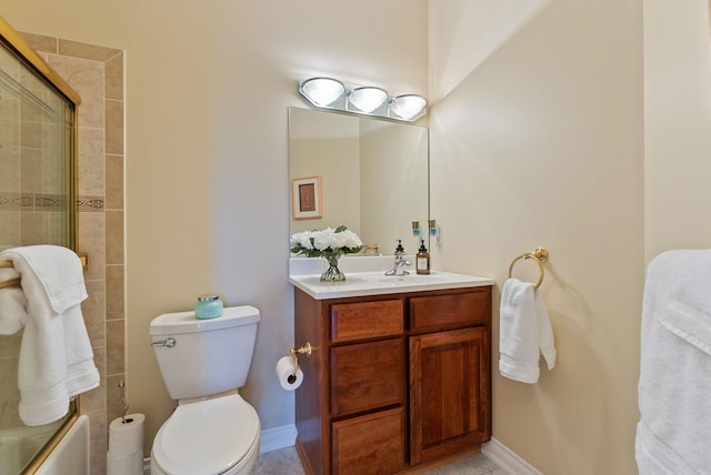 8708 E Redwood Ln, Spokane, WA 99217 - full bathroom with vanity and shower / bath combination with glass door