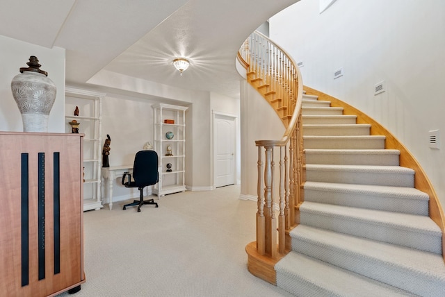 8708 E Redwood Ln, Spokane, WA 99217 - stairway with carpet and baseboards