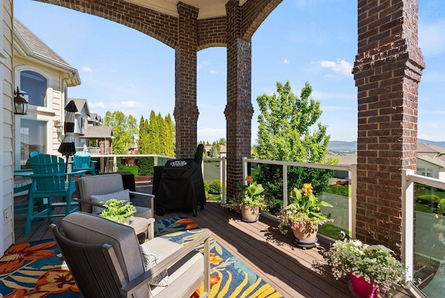 8708 E Redwood Ln, Spokane, WA 99217 - deck featuring a mountain view