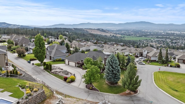 8708 E Redwood Ln, Spokane, WA 99217 - aerial view of residential area with mountains