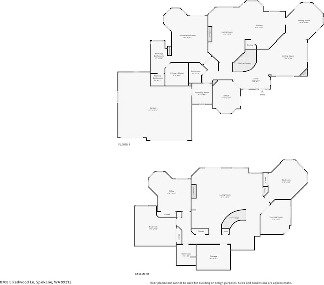 8708 E Redwood Ln, Spokane, WA 99217 - view of home floor plan