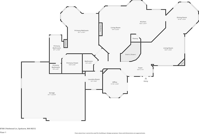 8708 E Redwood Ln, Spokane, WA 99217 - view of floor plan / room layout