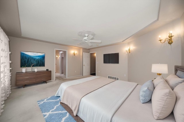 6419 W Skagit Ave, Spokane, WA 99208 - bedroom with light carpet and ceiling fan