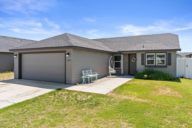 19020 E Euclid Ave, Otis Orchards, WA 99037 - ranch-style house with a garage, concrete driveway, and roof with shingles