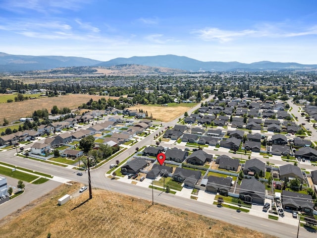 19020 E Euclid Ave, Otis Orchards, WA 99037 - aerial view of residential area featuring a mountain backdrop