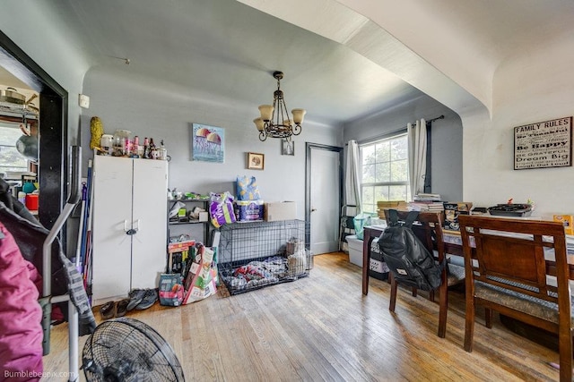 803 E Queen Ave, Spokane, WA 99207 - dining space featuring a chandelier and wood finished floors