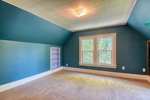 1428 E 18th Ave, Spokane, WA 99203 - additional living space featuring lofted ceiling, built in features, and carpet