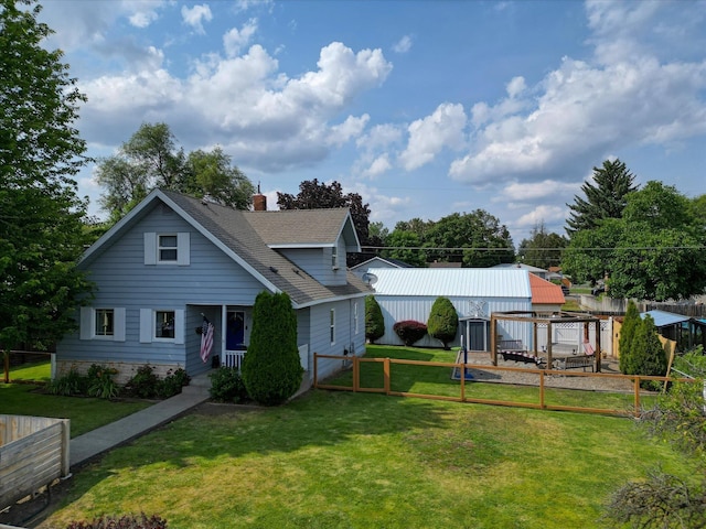 703 E Lacrosse Ave, Spokane, WA 99207 - view of front of property featuring a chimney, a gate, and a shingled roof