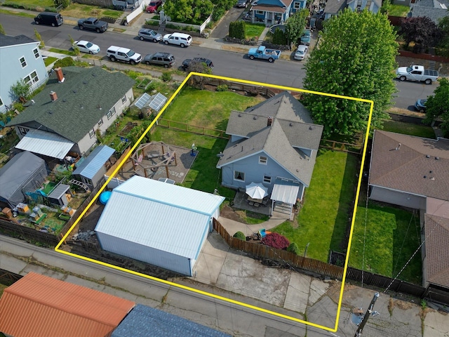 703 E Lacrosse Ave, Spokane, WA 99207 - aerial view of residential area with property boundaries highlighted