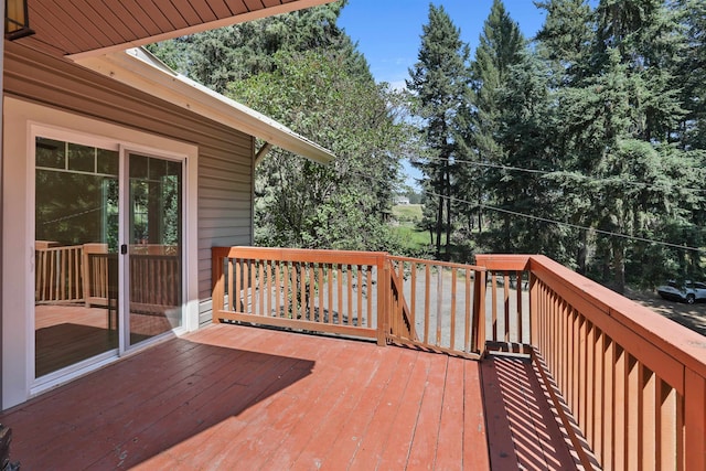 17221 N Little Spokane Dr, Colbert, WA 99005 - deck featuring view of scattered trees